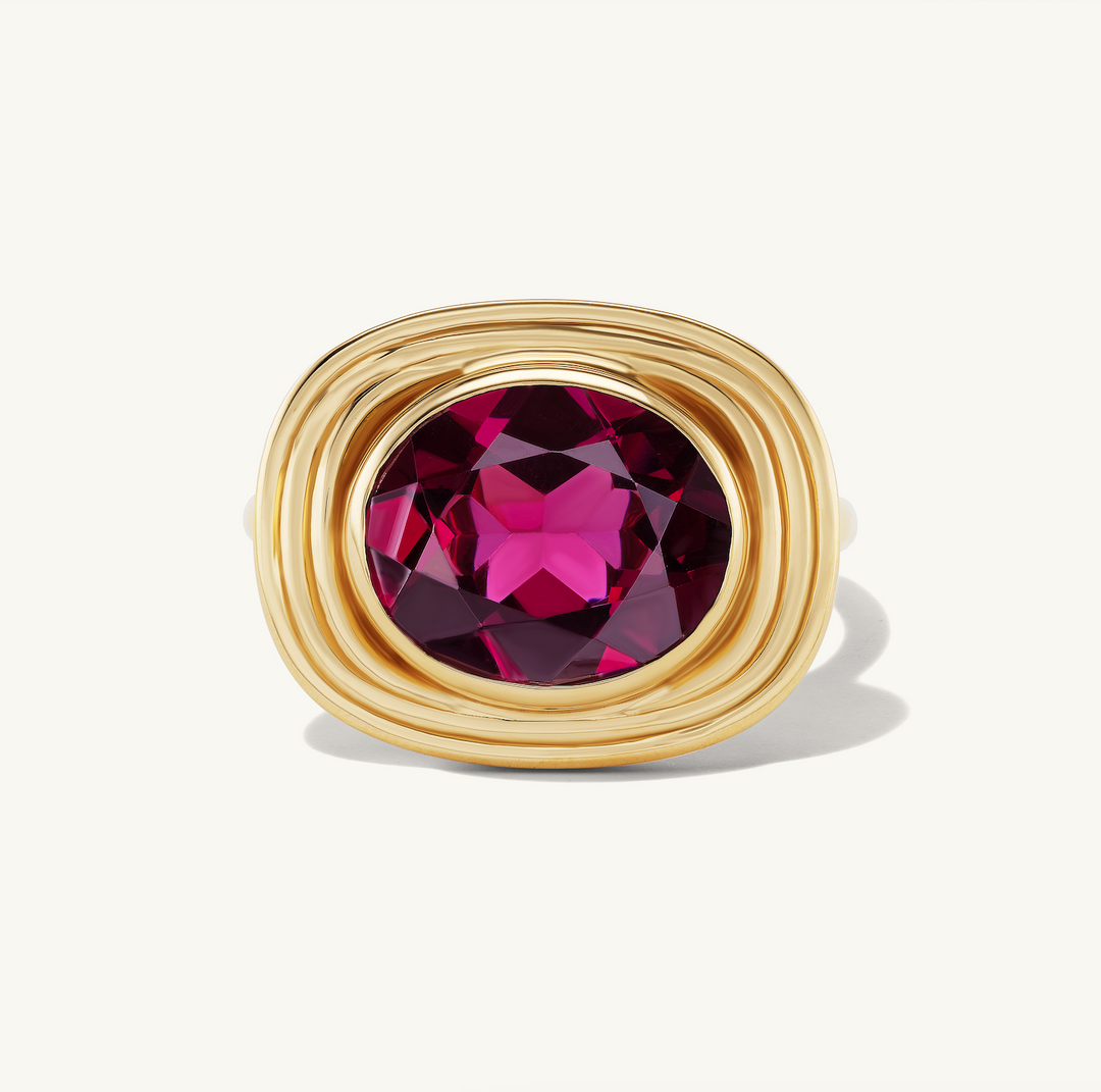 Etruscan Pink Rhodolite Ring