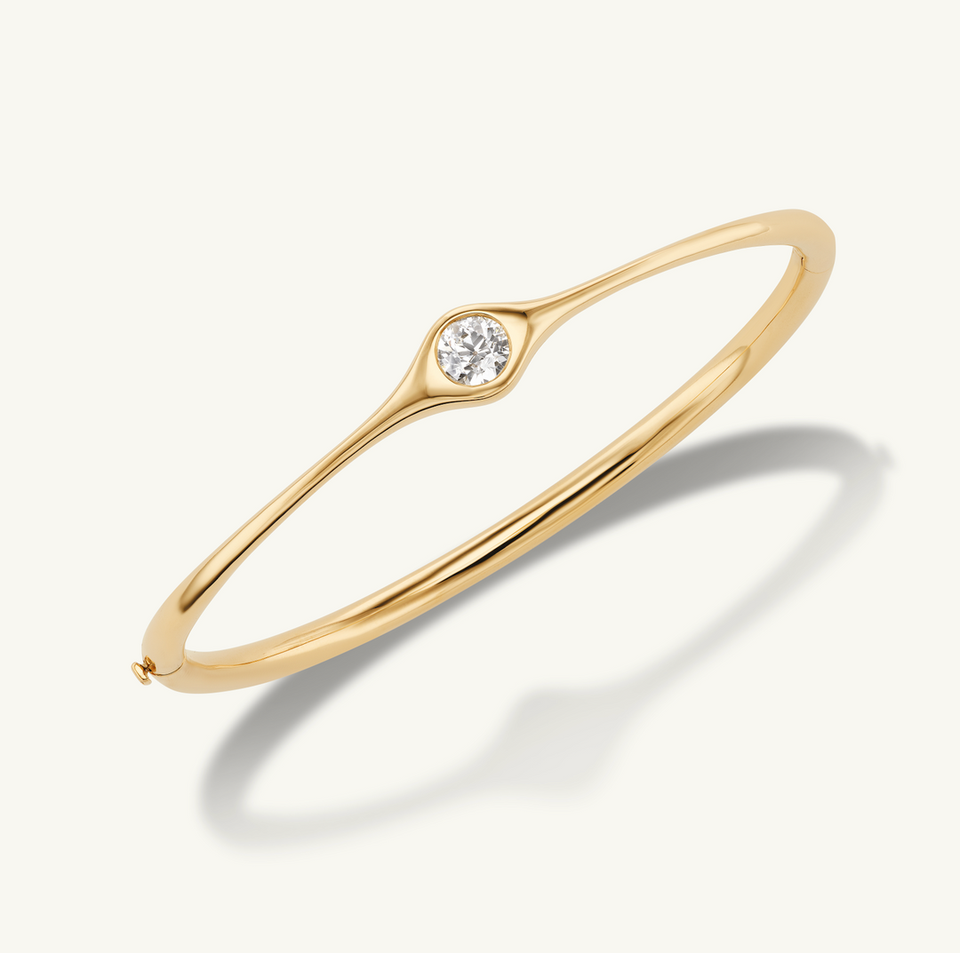 Solitare Diamond Whisper Bangle