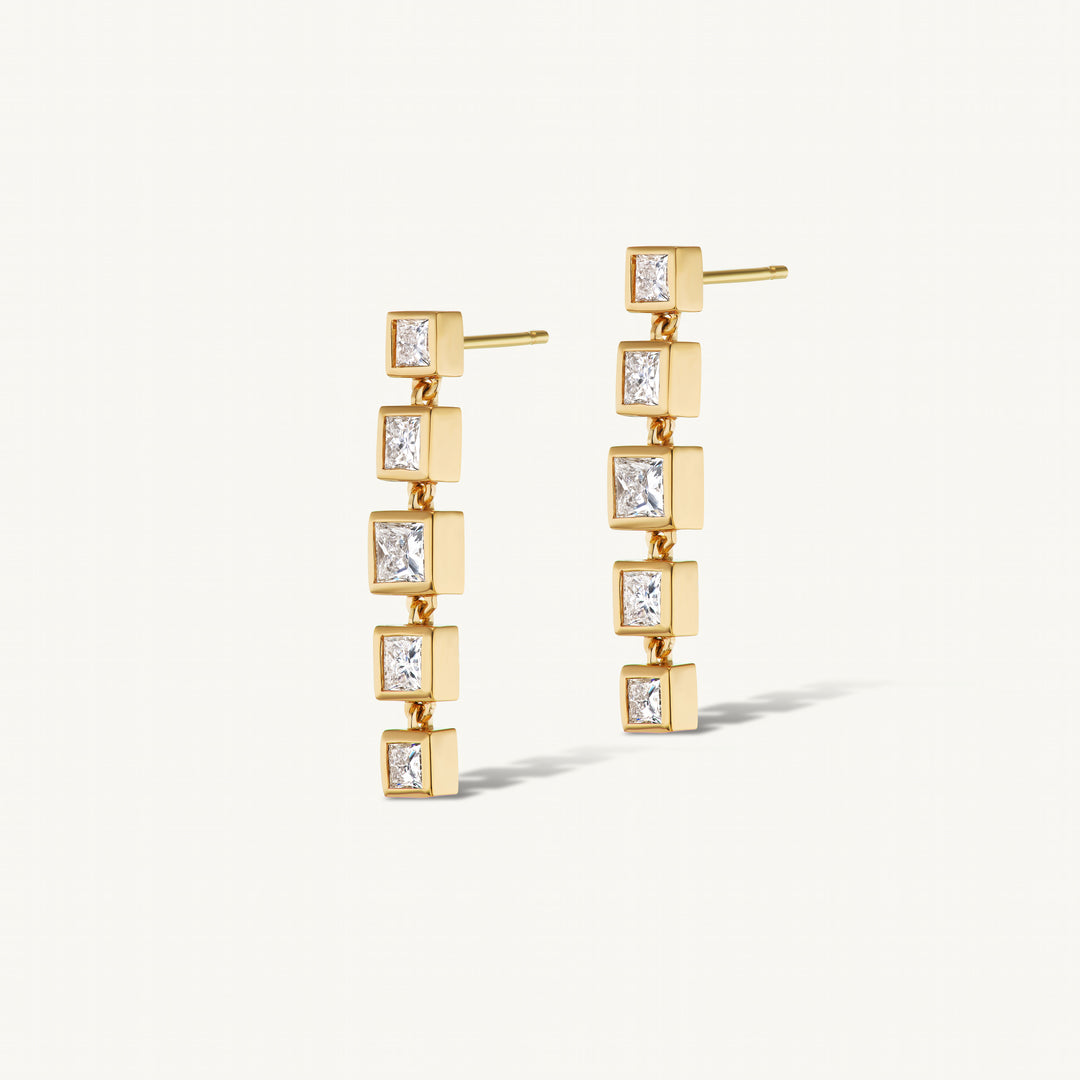 Gradient Square Drop Earring