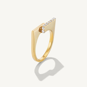 Broken Line Pave Ring