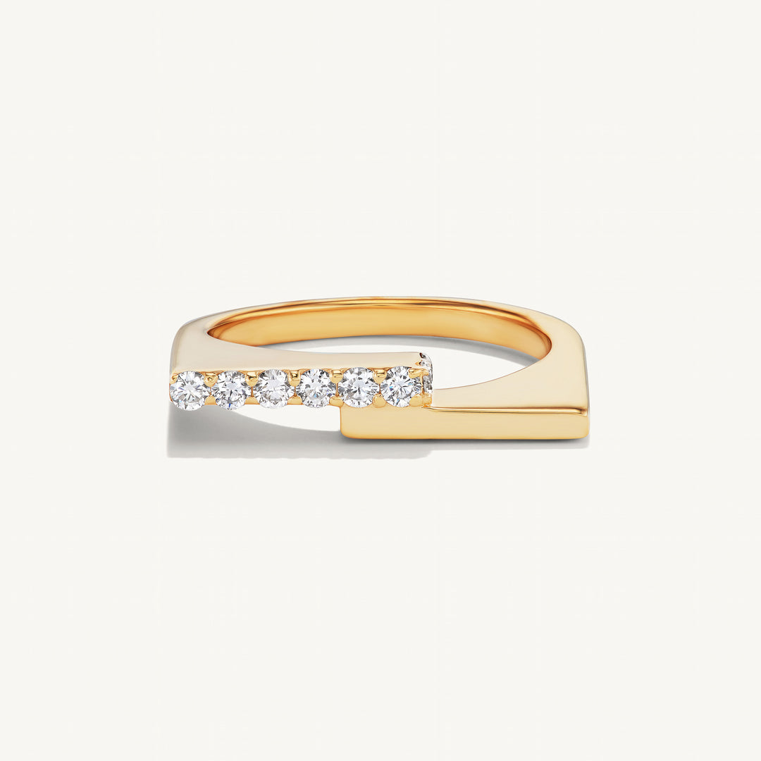 Broken Line Pave Ring