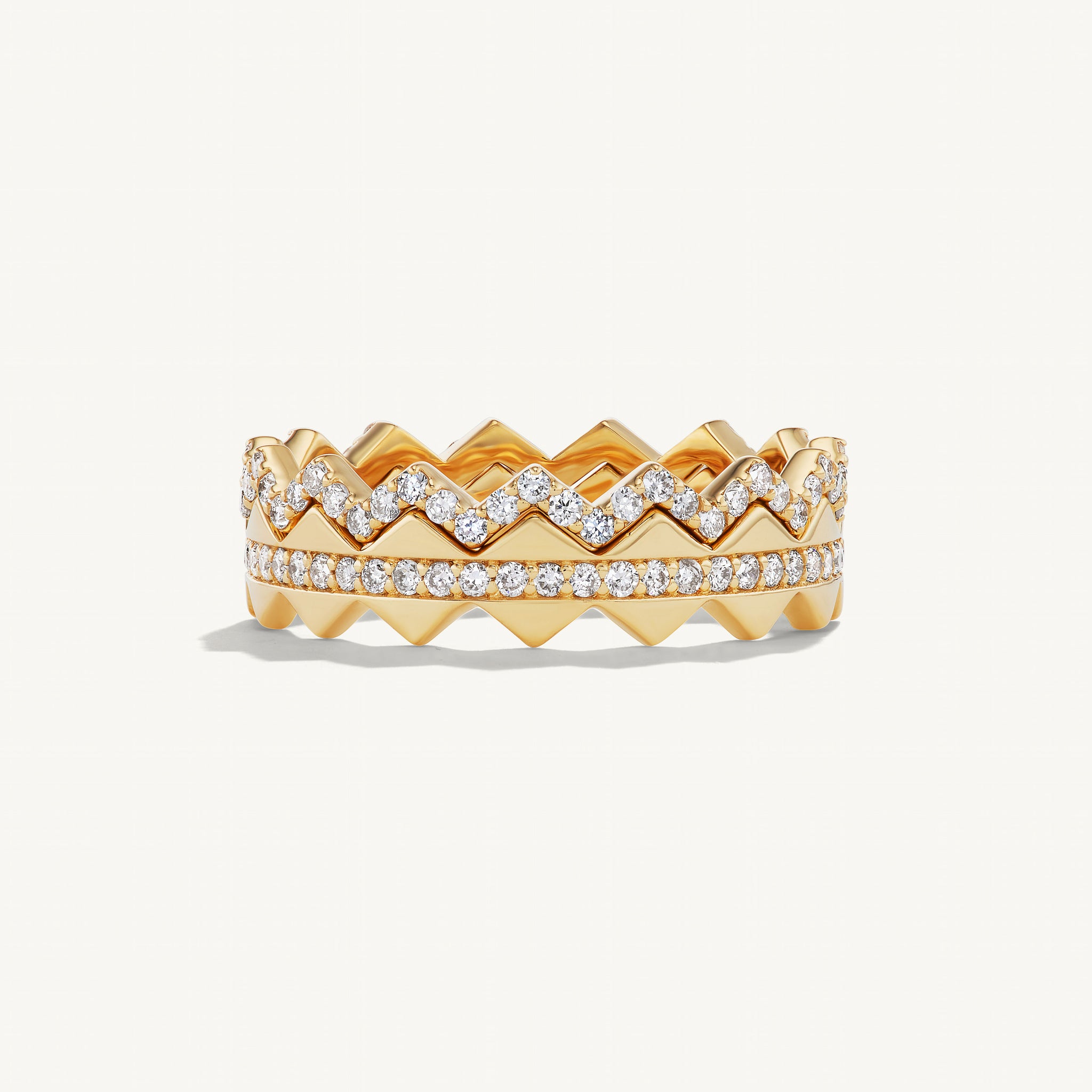 Zig Zag Pave Band