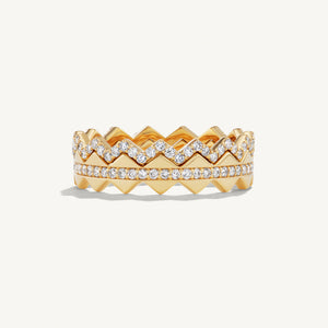 Zig Zag Pave Band